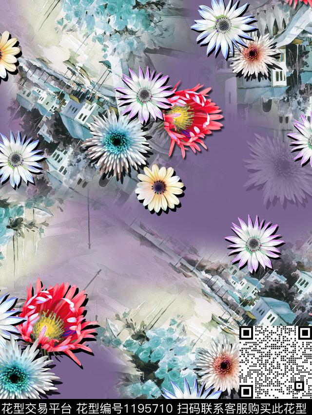 M59.jpg - 1195710 - 数码花型 女装 花卉 - 数码印花花型 － 女装花型设计 － 瓦栏