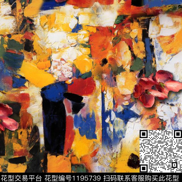 M82.jpg - 1195739 - 数码花型 女装 花卉 - 数码印花花型 － 女装花型设计 － 瓦栏