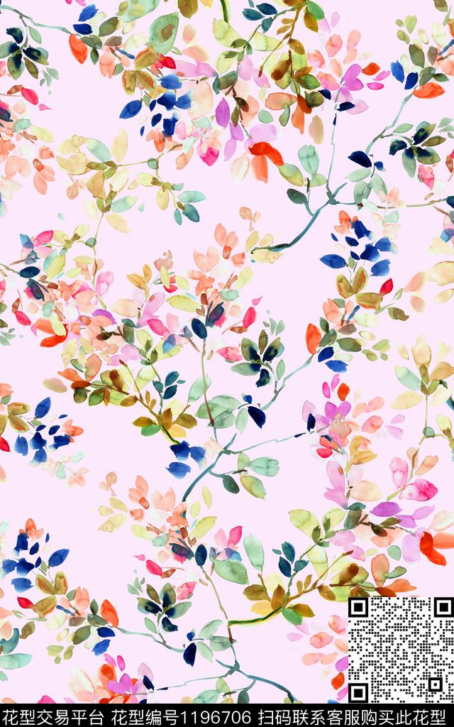 4-10.jpg - 1196706 - 数码花型 手绘 花卉 - 数码印花花型 － 女装花型设计 － 瓦栏