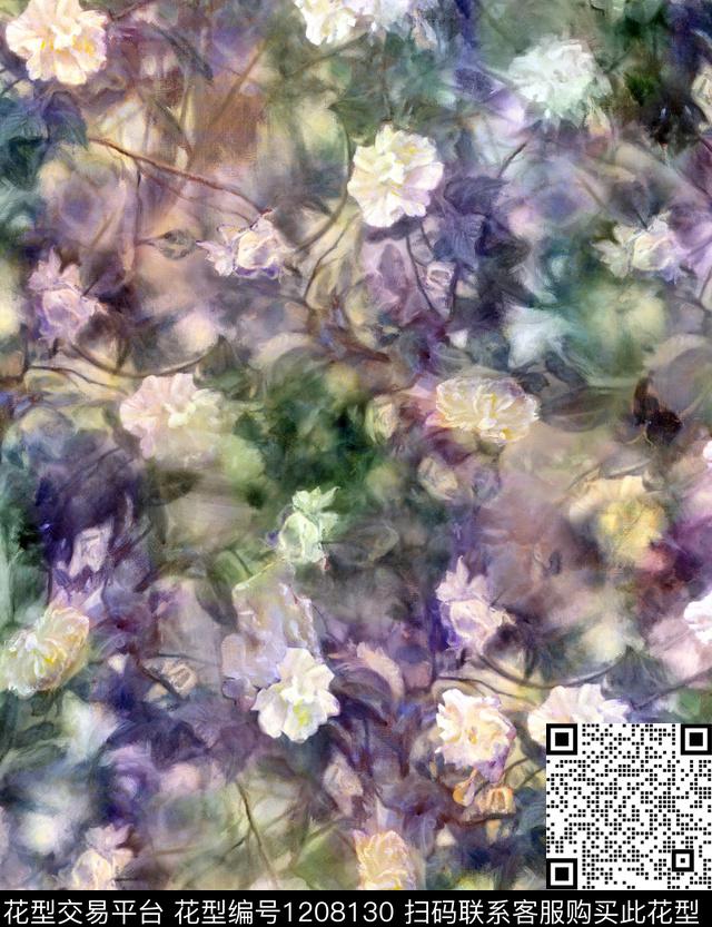 1128.jpg - 1208130 - 水彩花卉 月季花 玫瑰花 - 数码印花花型 － 女装花型设计 － 瓦栏