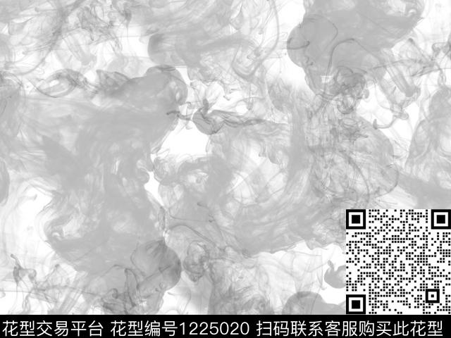 190628-1.jpg - 1225020 - 抽象男装 烟雾 黑白灰 - 数码印花花型 － 男装花型设计 － 瓦栏