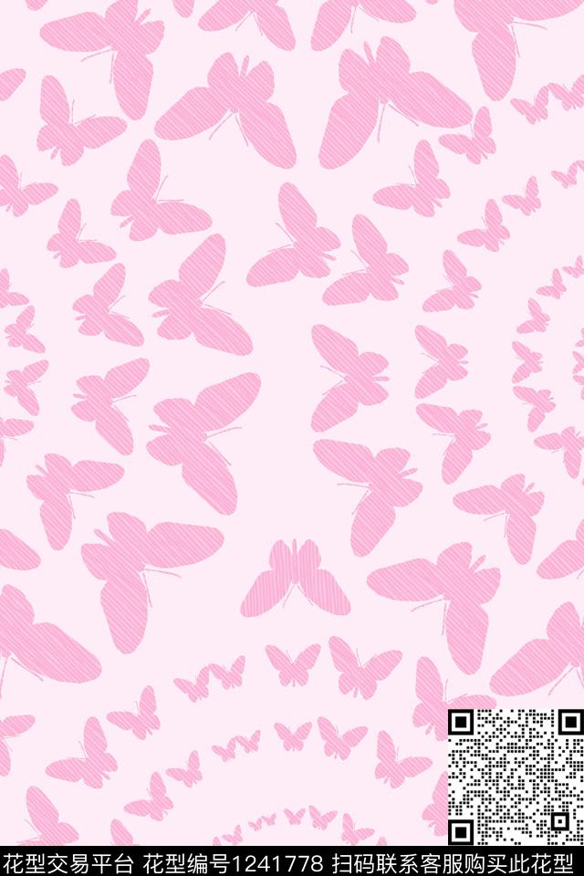 20190801001.jpg - 1241778 - 蝴蝶 - 传统印花花型 － 女装花型设计 － 瓦栏