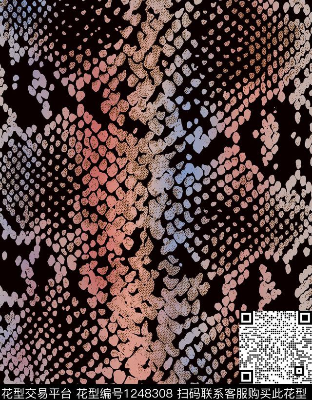 9蛇皮纹.jpg - 1248308 - 欧美 大牌风 创意 - 数码印花花型 － 男装花型设计 － 瓦栏