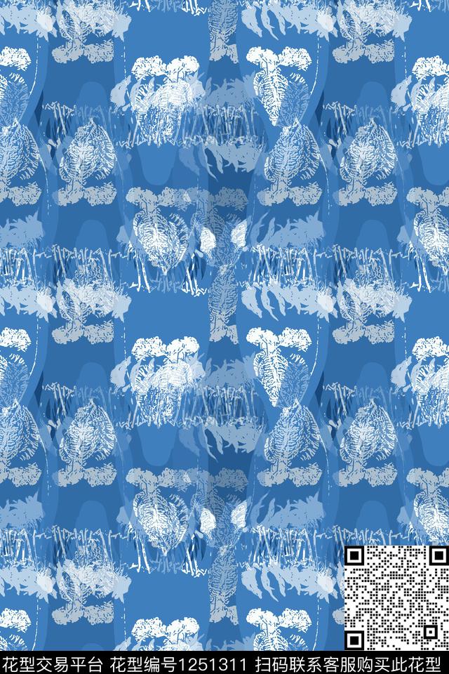 190906-hdbc-5-00.jpg - 1251311 - 抽象花卉 热带海滨度假 抽象 - 数码印花花型 － 女装花型设计 － 瓦栏