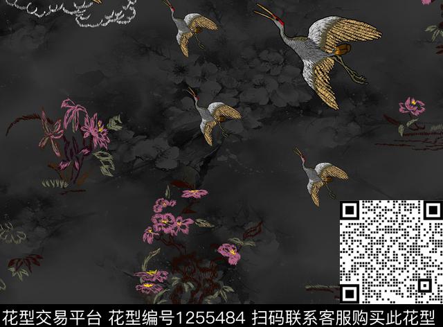 gr2.jpg - 1255484 - 抽象花卉 大牌风 复古 - 数码印花花型 － 男装花型设计 － 瓦栏