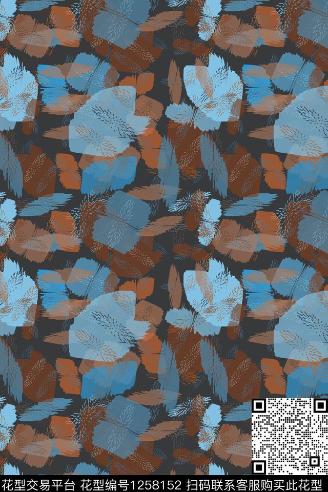 190908-nzhh-1-00.jpg - 1258152 - 抽象 迷彩图案 树叶组合 - 传统印花花型 － 男装花型设计 － 瓦栏