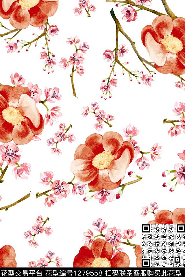 xcwh-dp02-a.jpg - 1279558 - 佩斯利 花卉 大牌风 - 数码印花花型 － 女装花型设计 － 瓦栏