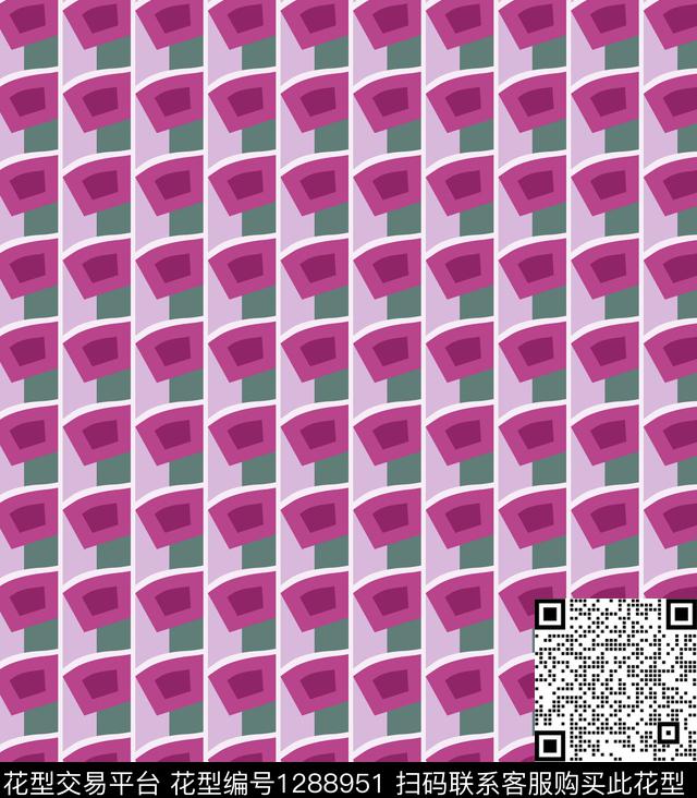 抽象几何2.jpg - 1288951 - 几何 女装 抽象 - 传统印花花型 － 女装花型设计 － 瓦栏