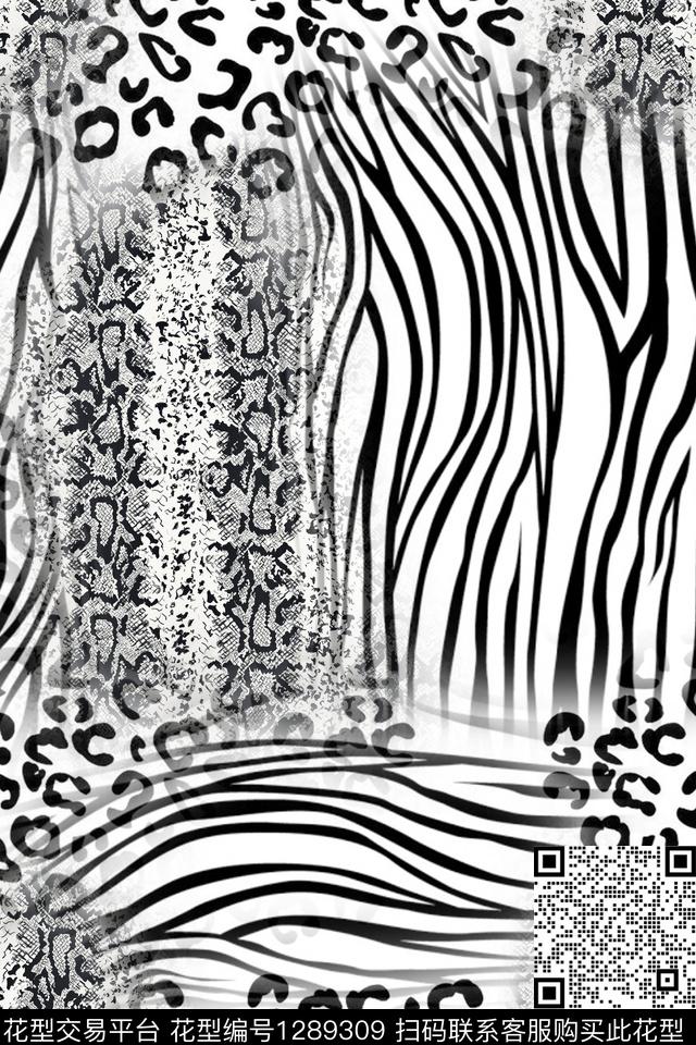 1 肌理动物纹.jpg - 1289309 - 家纺 传统纹样 面料 - 数码印花花型 － 女装花型设计 － 瓦栏