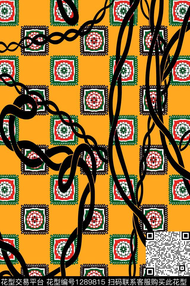 xcwh-dp27.jpg - 1289815 - 涂鸦 几何 花卉 - 数码印花花型 － 女装花型设计 － 瓦栏