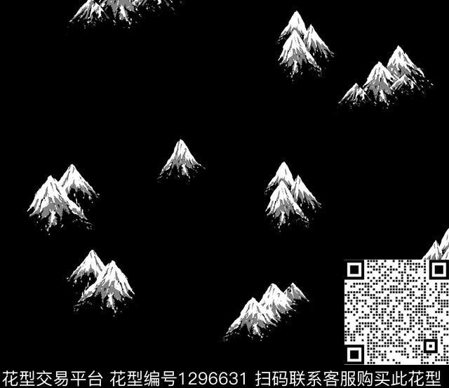 雪山-1.jpg - 1296631 - 大牌风 雪山 山 - 传统印花花型 － 男装花型设计 － 瓦栏