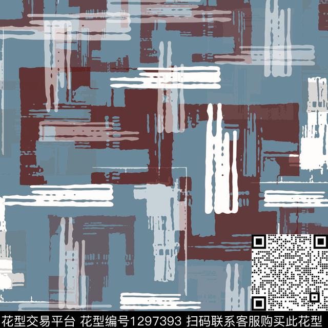 200221-mpjh-3-00.jpg - 1297393 - 几何 抽象 手绘线条笔触 - 数码印花花型 － 男装花型设计 － 瓦栏
