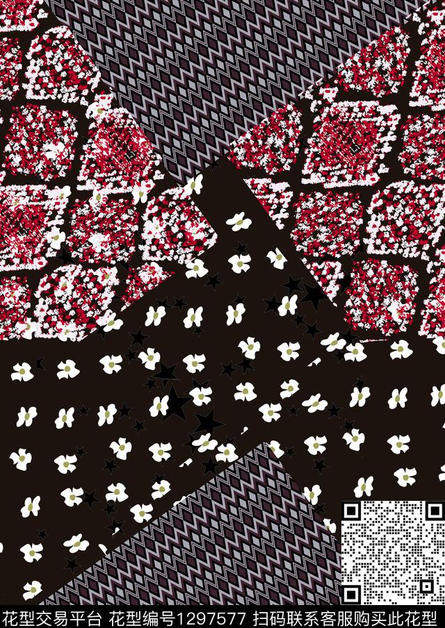 Z20-0212.jpg - 1297577 - 简约 时尚 花卉 - 数码印花花型 － 女装花型设计 － 瓦栏