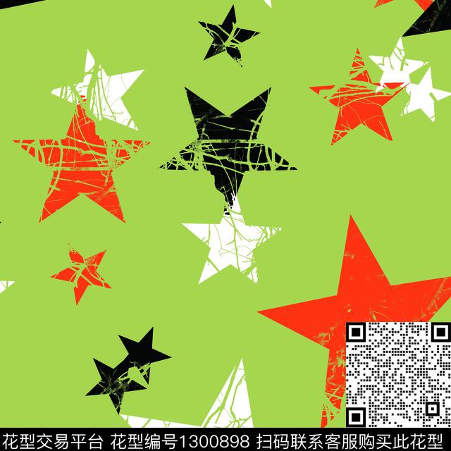 20200303-8.jpg - 1300898 - 抽象男装 五角星 几何男装 - 传统印花花型 － 男装花型设计 － 瓦栏