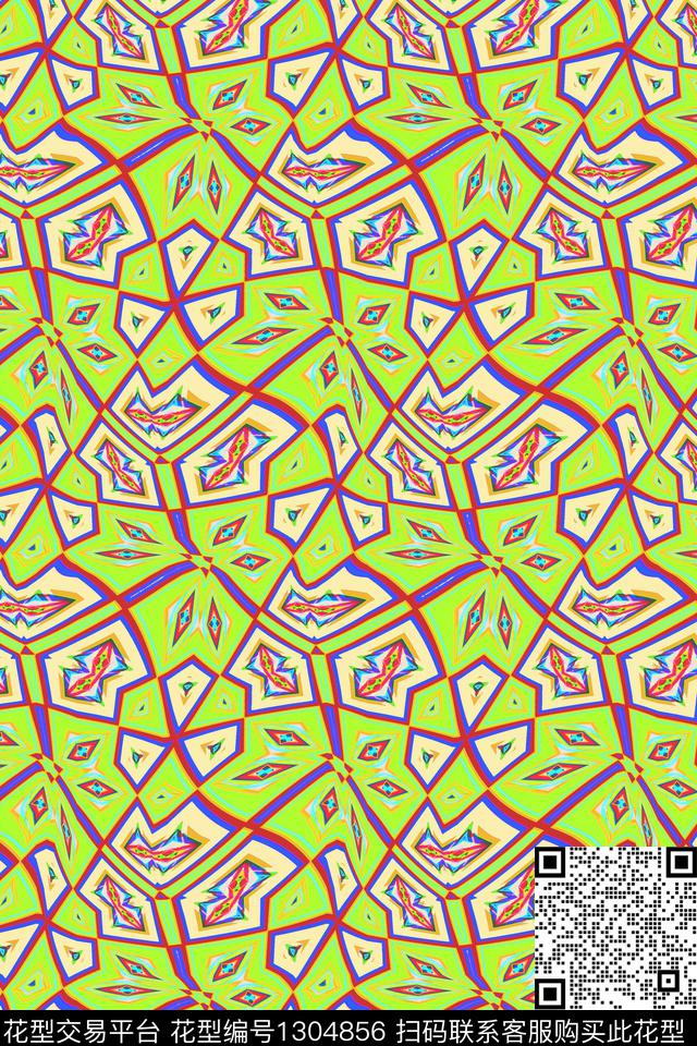几何    抽象.jpg - 1304856 - 几何 波西米亚 抽象 - 数码印花花型 － 女装花型设计 － 瓦栏