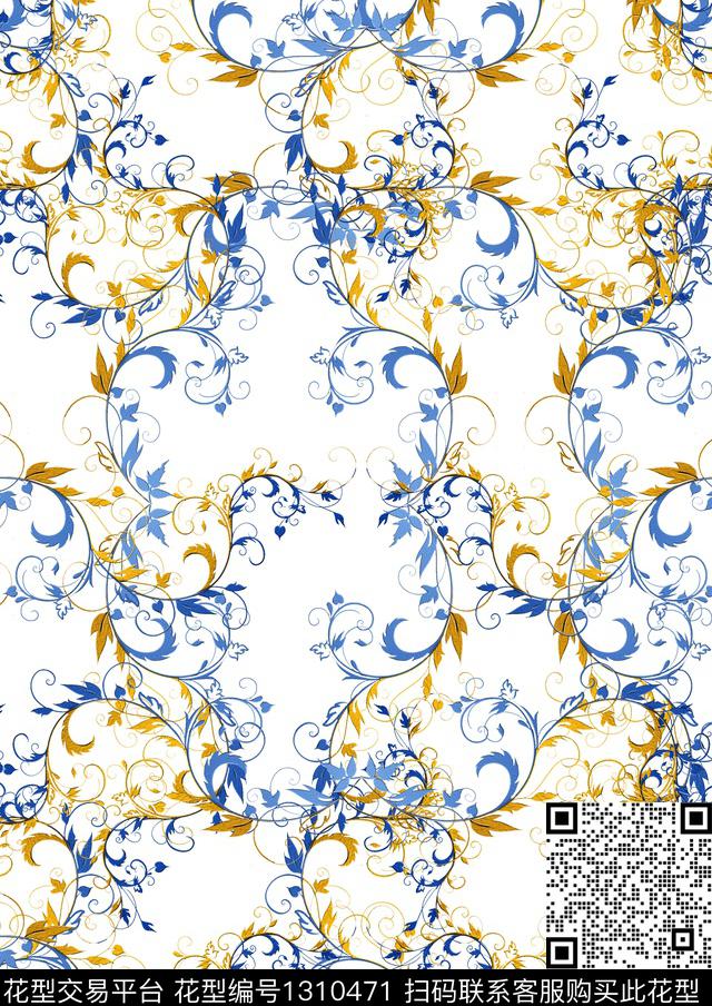 3.307.jpg - 1310471 - 花纹 中国 风 - 数码印花花型 － 女装花型设计 － 瓦栏