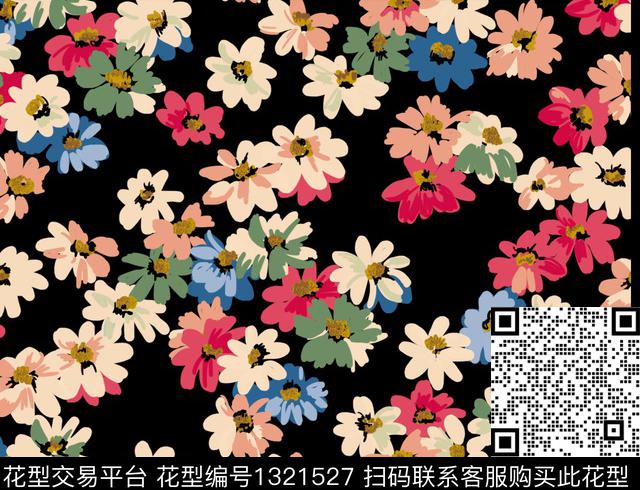 5-1 -2.jpg - 1321527 - 小雏菊 小碎花 裙 - 传统印花花型 － 女装花型设计 － 瓦栏