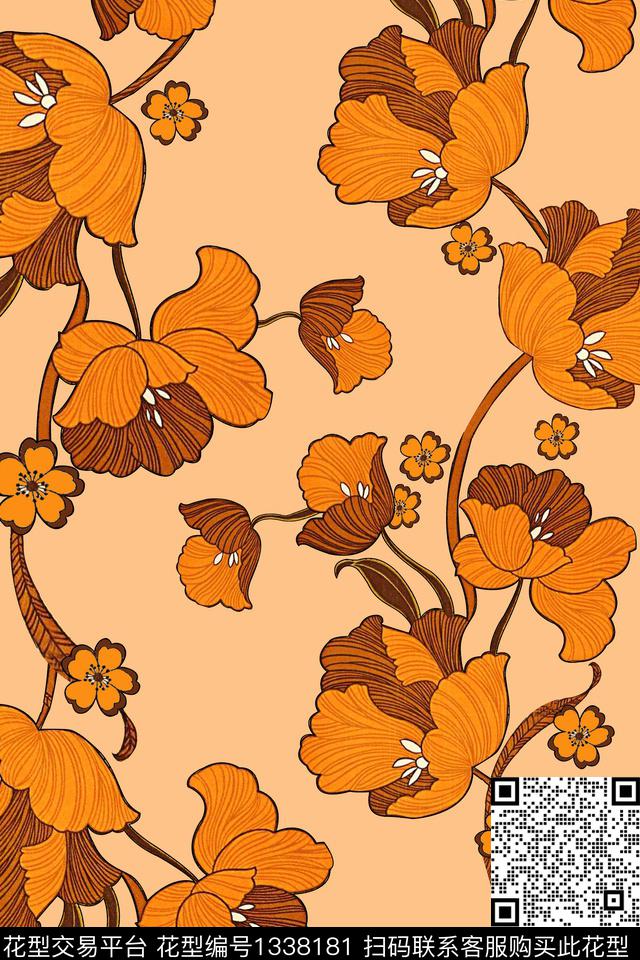 MEF001c.jpg - 1338181 - 印度 时尚 花卉 - 数码印花花型 － 女装花型设计 － 瓦栏