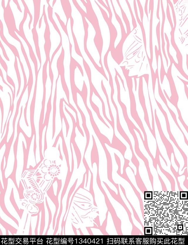 斑纹.jpg - 1340421 - 豹纹 动物纹 大牌风 - 传统印花花型 － 女装花型设计 － 瓦栏