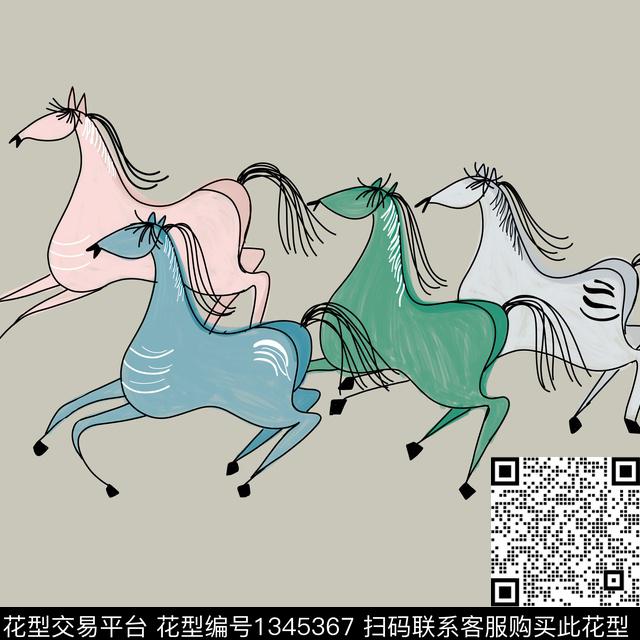 4.15.jpg - 1345367 - 动物 抽象 手绘 - 数码印花花型 － 童装花型设计 － 瓦栏