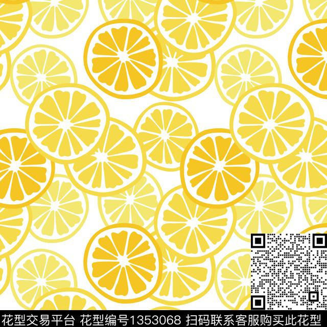 l1.jpg - 1353068 - 水果 柠檬 童装 - 传统印花花型 － 女装花型设计 － 瓦栏