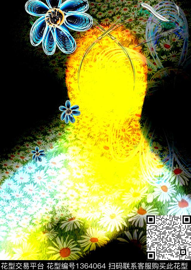 ZETAN图案设计20200901.jpg - 1364064 - 复古 花卉 大牌风 - 数码印花花型 － 女装花型设计 － 瓦栏