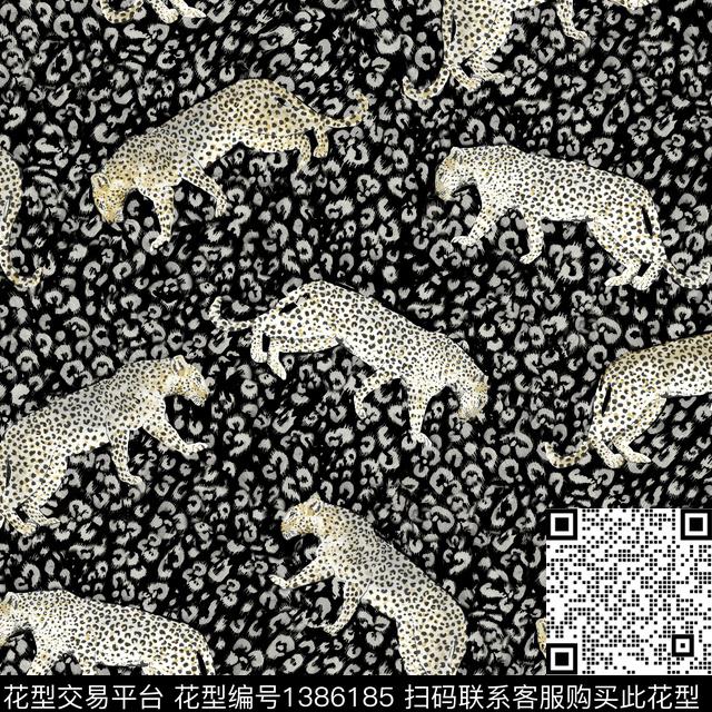HightexJM800.jpg - 1386185 - 动物纹 大牌风 bw豹纹 - 数码印花花型 － 床品花型设计 － 瓦栏