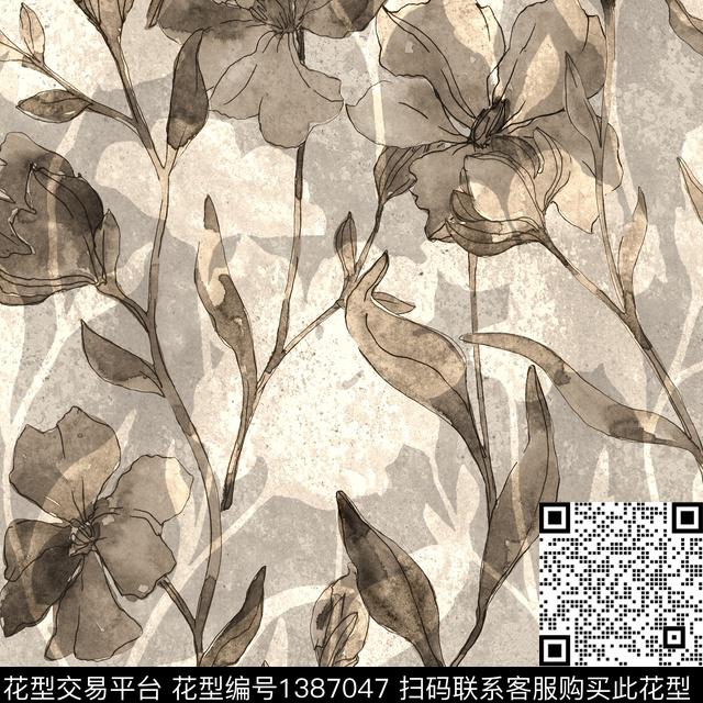 krille-floral-0829-jessie回头-3.jpg - 1387047 - 水彩 花卉 大牌风 - 数码印花花型 － 窗帘花型设计 － 瓦栏