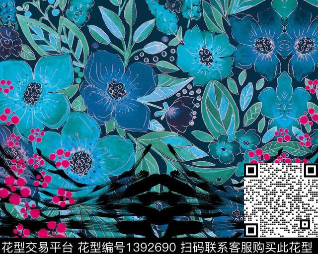 ZC-1025002-4.jpg - 1392690 - 炫彩 涂鸦 文艺 - 数码印花花型 － 墙纸花型设计 － 瓦栏