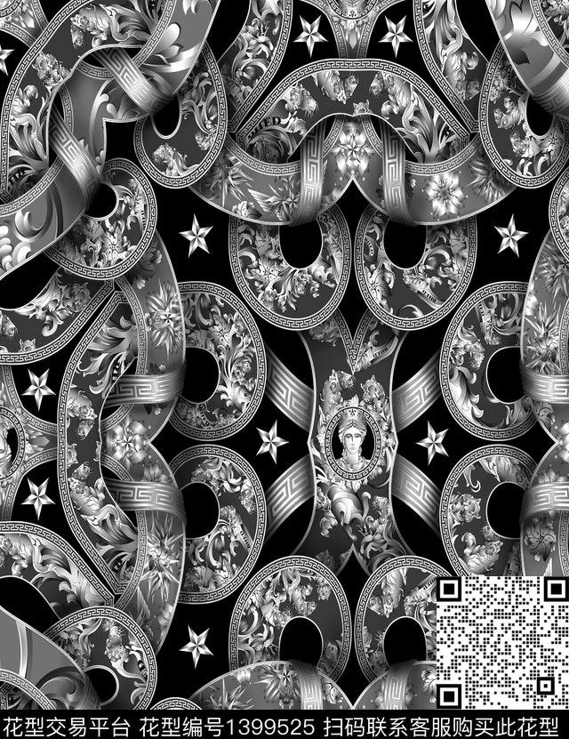 古典纹.jpg - 1399525 - 数码花型 男装 潮牌 - 数码印花花型 － 男装花型设计 － 瓦栏