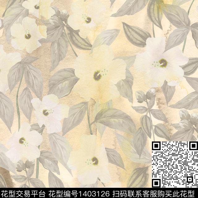 2021237.jpg - 1403126 - 扎染花型 花卉 淑女 - 数码印花花型 － 女装花型设计 － 瓦栏