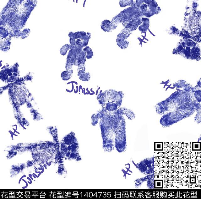 R2102032.jpg - 1404735 - 字母 卡通 bear - 数码印花花型 － 男装花型设计 － 瓦栏