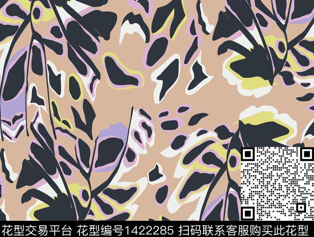 JQ-21A0022.jpg - 1422285 - 时尚 花卉 雪纺 - 传统印花花型 － 女装花型设计 － 瓦栏