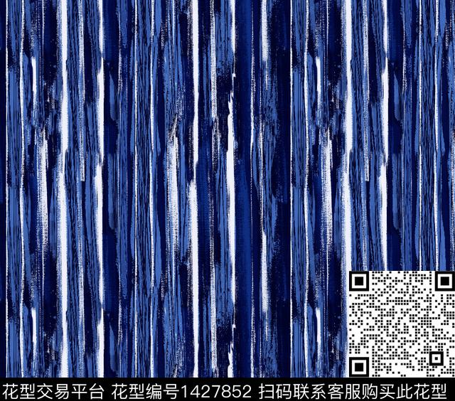 竖条纹.jpg - 1427852 - 线条 蓝色 肌理 - 数码印花花型 － 女装花型设计 － 瓦栏