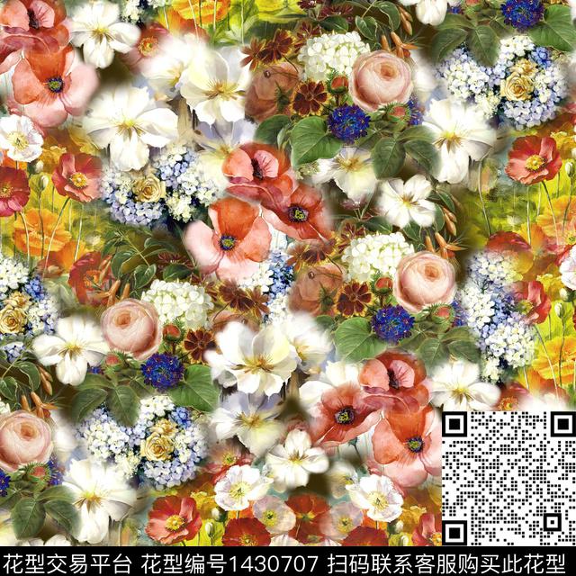 20210626.jpg - 1430707 - 数码花型 民族花卉 花卉 - 数码印花花型 － 女装花型设计 － 瓦栏