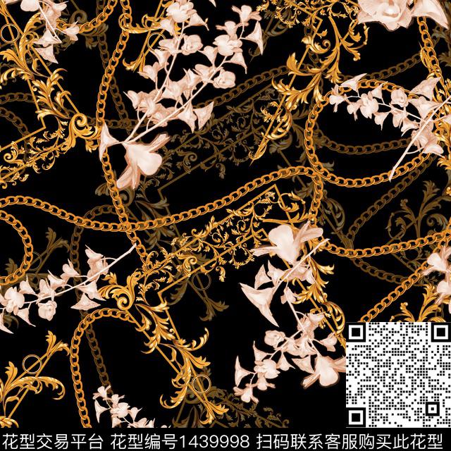 xz2214.jpg - 1439998 - 链条 花卉 真丝 - 数码印花花型 － 女装花型设计 － 瓦栏