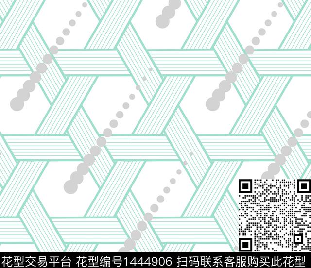 qrl1.jpg - 1444906 - 抽象 中国 青箬笠 - 传统印花花型 － 墙纸花型设计 － 瓦栏