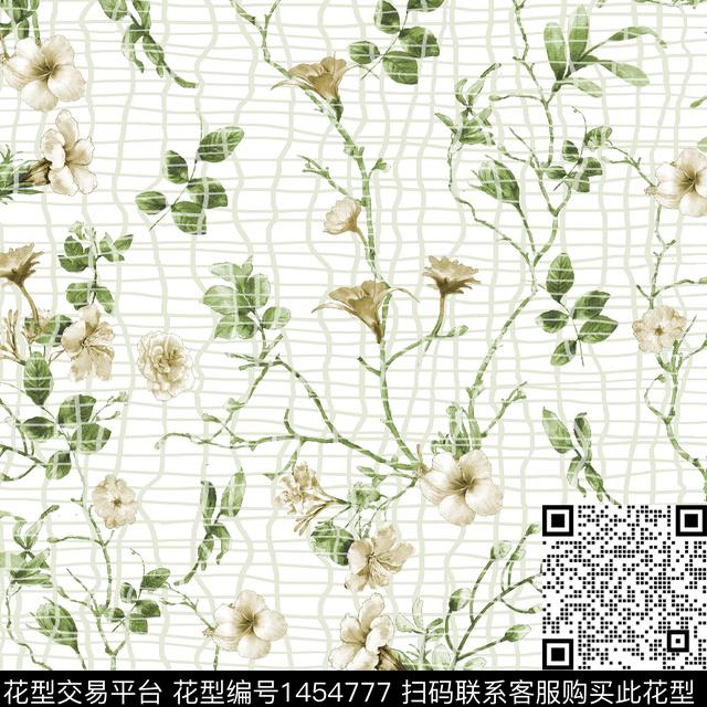 xz2448.jpg - 1454777 - 时尚 花卉 真丝 - 数码印花花型 － 女装花型设计 － 瓦栏