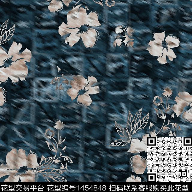 102405.jpg - 1454848 - 连衣裙 女装 花卉 - 传统印花花型 － 女装花型设计 － 瓦栏