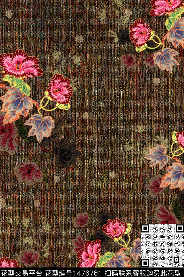 j - 18.jpg - 1476761 - 定位花 抽象花卉 数码定位花 - 数码印花花型 － 女装花型设计 － 瓦栏