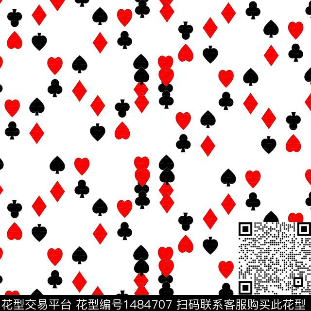 220321-4 - 副本.jpg - 1484707 - 小清新 趣味 扑克 - 数码印花花型 － 女装花型设计 － 瓦栏