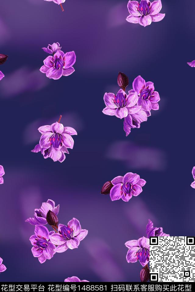 2022-4-1花-02.jpg - 1488581 - 数码花型 花卉 小碎花 - 数码印花花型 － 女装花型设计 － 瓦栏