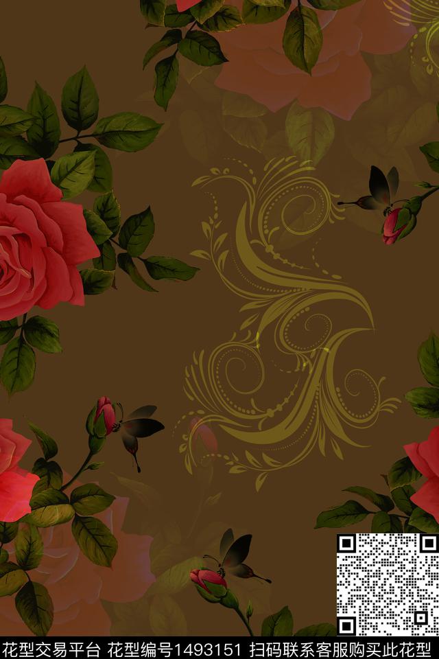 2022-4-25.jpg - 1493151 - 宫廷风 肌理 花卉 - 数码印花花型 － 女装花型设计 － 瓦栏