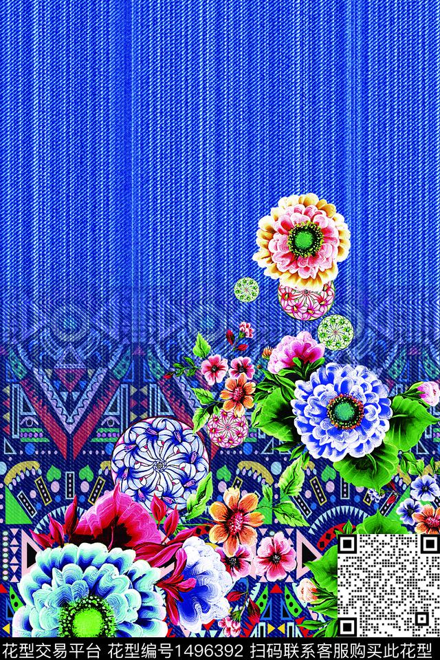 M2298 副本.jpg - 1496392 - 定位花 线条 花卉 - 数码印花花型 － 女装花型设计 － 瓦栏