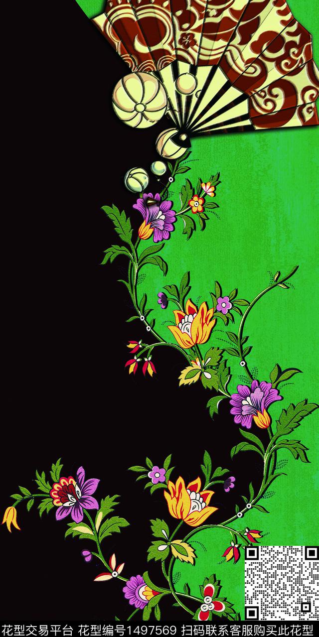 M2321.jpg - 1497569 - 定位花 花卉 真丝 - 数码印花花型 － 女装花型设计 － 瓦栏
