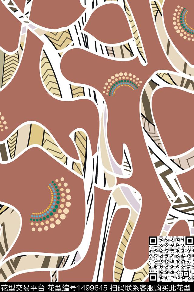Orst_JRS0717.jpg - 1499645 - 几何 抽象 条纹 - 数码印花花型 － 女装花型设计 － 瓦栏