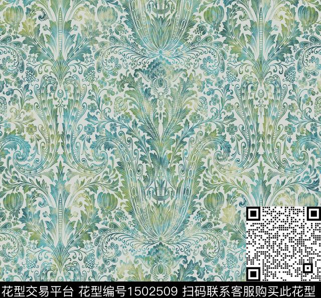 F001-a3.jpg - 1502509 - 渐变 炫彩 沙发布 - 传统印花花型 － 女装花型设计 － 瓦栏