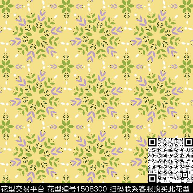 38.jpg - 1508300 - 几何花卉 趋势花型 抽象花卉 - 数码印花花型 － 女装花型设计 － 瓦栏