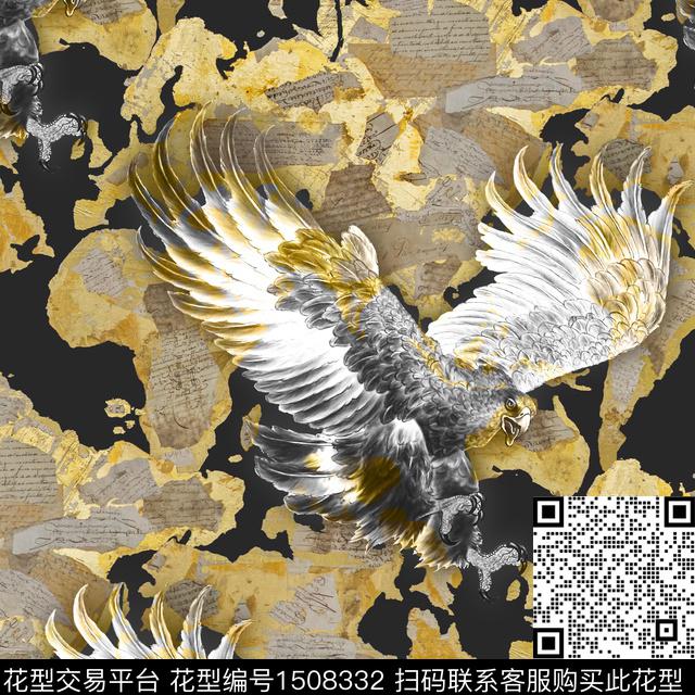 R2208030.jpg - 1508332 - 地图 老鹰 MAP - 数码印花花型 － 男装花型设计 － 瓦栏
