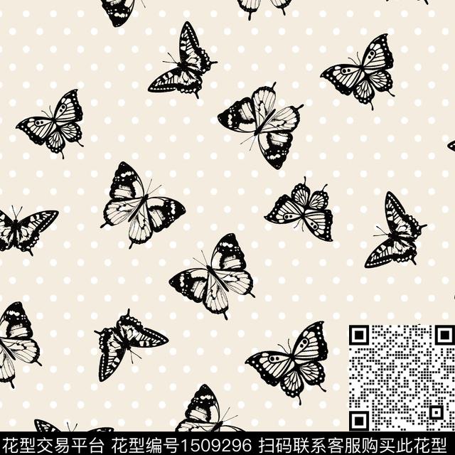 XZ3808.jpg - 1509296 - 小清新 真丝 蝴蝶 - 数码印花花型 － 女装花型设计 － 瓦栏